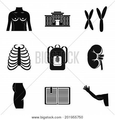 Atomy icons set. Simple set of 9 atomy vector icons for web isolated on white background