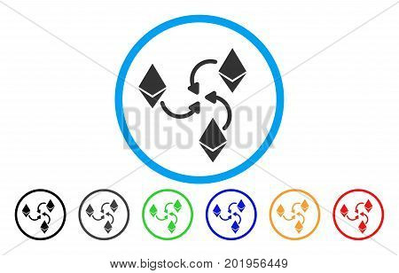 Ethereum Mixer Swirl flat vector icon for application and web design.