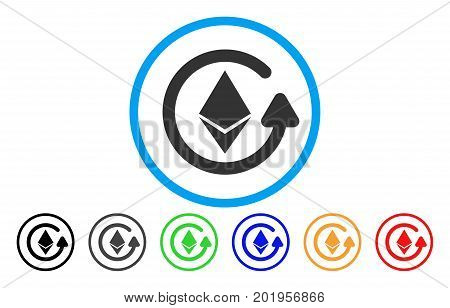 Ethereum Refund flat vector illustration for application and web design.