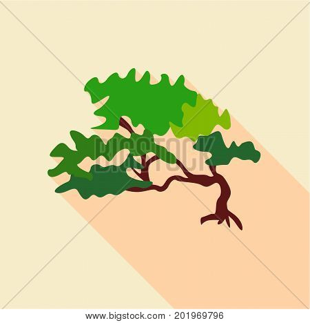 Small tree icon. Flat illustration of small tree vector icon for web