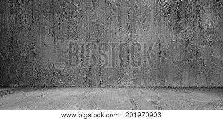 Grunge cement wall and floor background .
