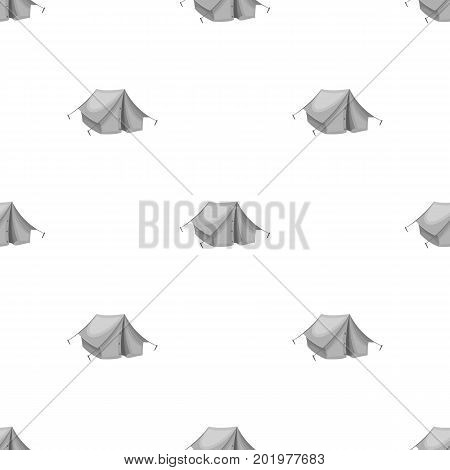 Tourist tent.African safari single icon in monochrome style vector symbol stock illustration .