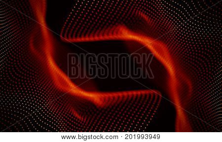 Abstract Black Geometrical Background . Connection structure. Science background. Futuristic Technology HUD Element . onnecting dots and lines . Big data visualization and Business .