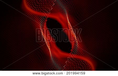 Abstract Black Geometrical Background . Connection structure. Science background. Futuristic Technology HUD Element . onnecting dots and lines . Big data visualization and Business .