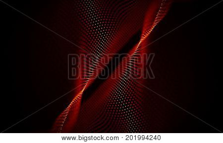Abstract Black Geometrical Background . Connection structure. Science background. Futuristic Technology HUD Element . onnecting dots and lines . Big data visualization and Business .