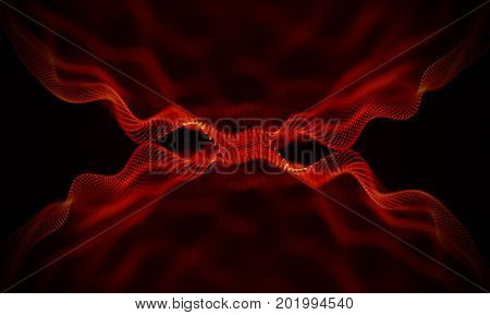 Abstract Black Geometrical Background . Connection structure. Science background. Futuristic Technology HUD Element . onnecting dots and lines . Big data visualization and Business .