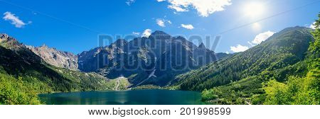 National Park. Travel In The Mountains. Tatra Sea Eye.
