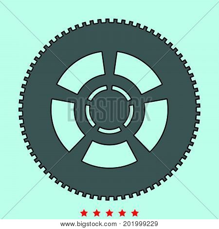Car Wheel It Is Icon .