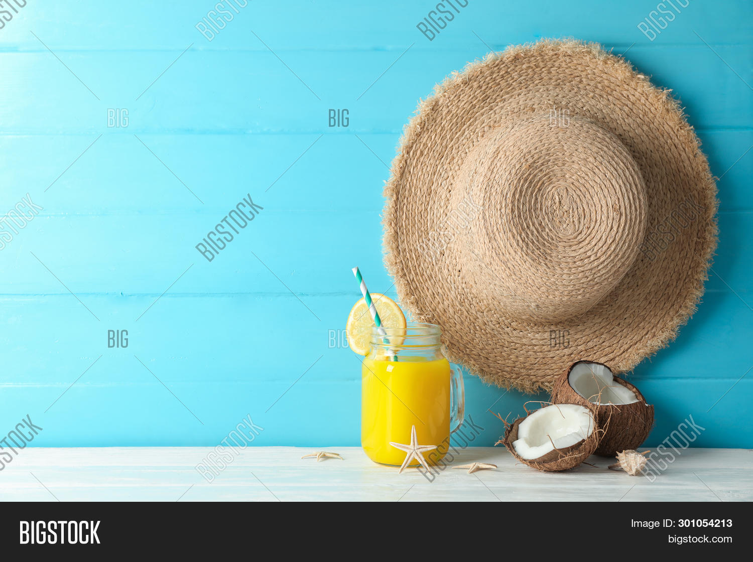 Straw Hat, Coconuts, Image & Photo (Free Trial) | Bigstock