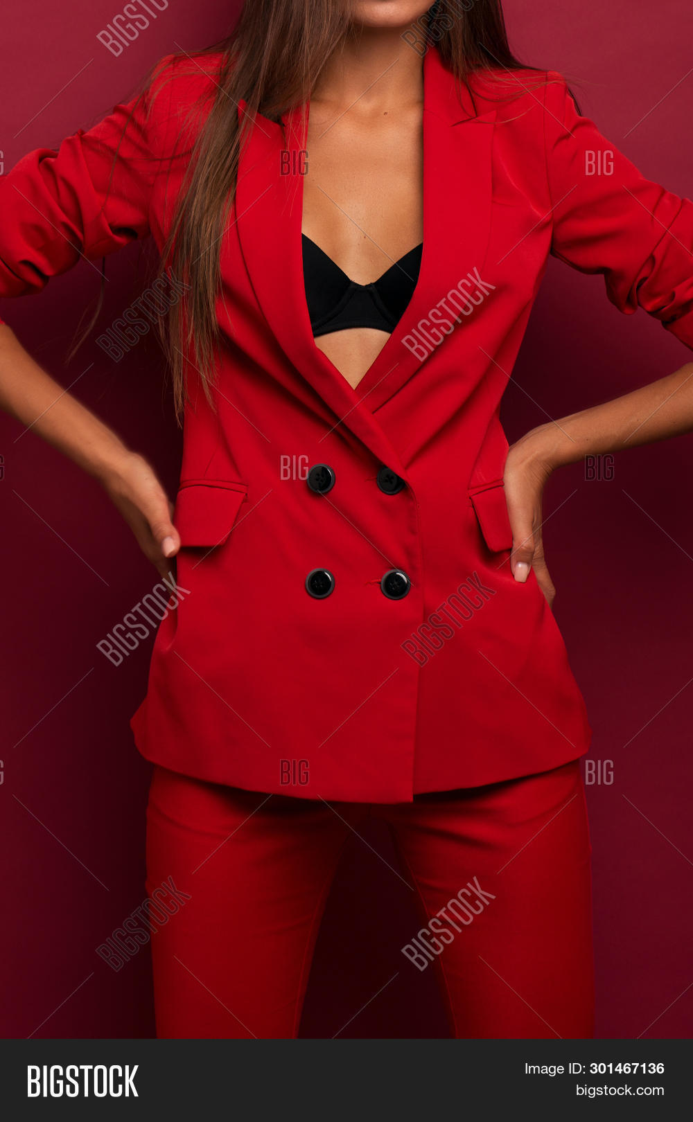 Girl Red Suit Image & Photo (Free Trial) Bigstock