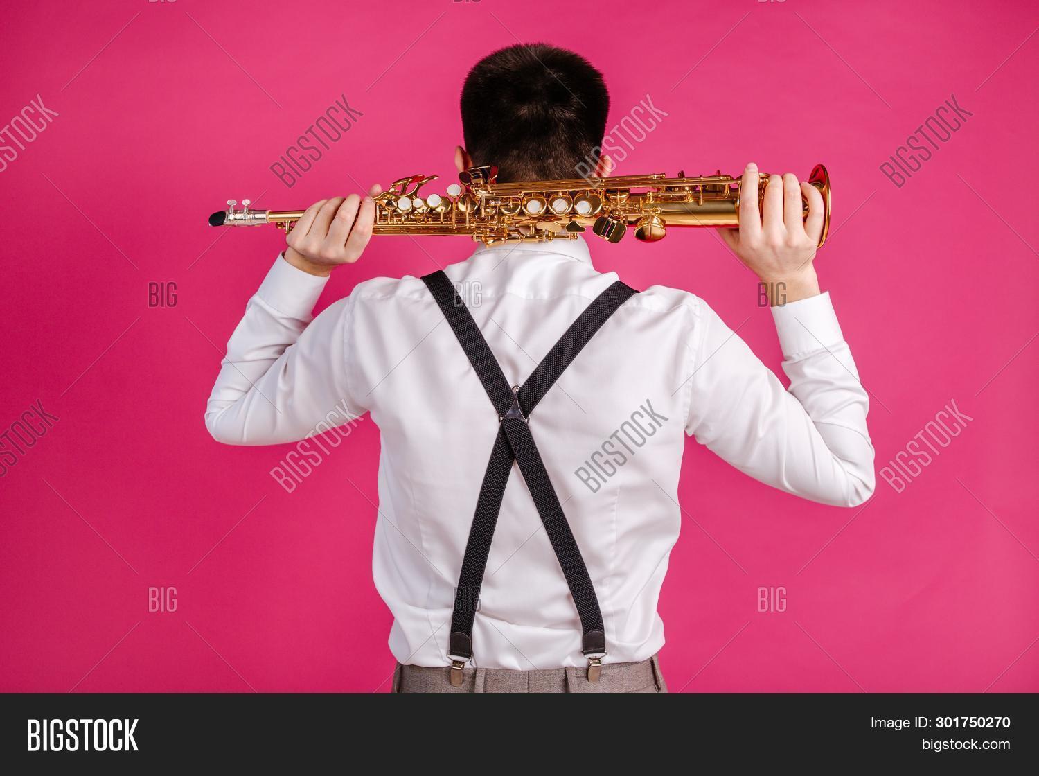 Saxophonist On Pink Image & Photo (Free Trial) Bigstock