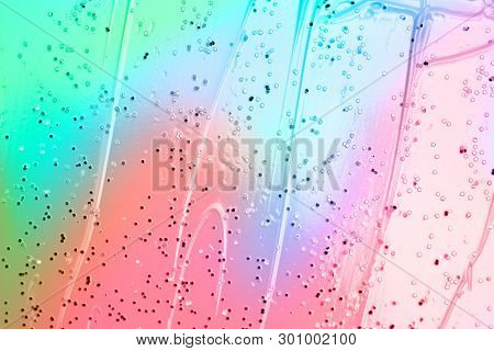 Vaporwave Style Texture Background: Neon Pink Funky Paint Texture.