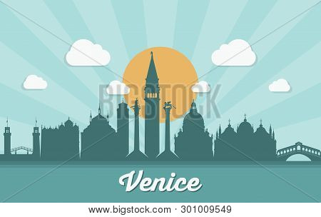 Venice Skyline - Italy - Vector Illustration - Vector