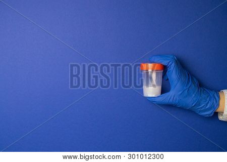 Test Tube With The Analysis Of Sperm Leaves