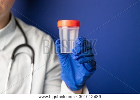 Test Tube With The Analysis Of Sperm Leaves