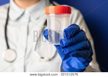 Test Tube With The Analysis Of Sperm Leaves