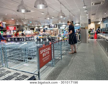 Melbourne, Australia - December 9, 2018: Aldi Is A German Discount Supermarket, Operated By The Aldi