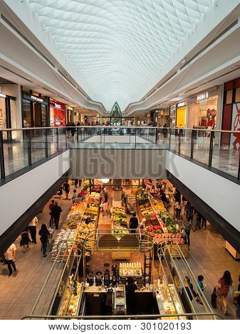 Melbourne, Australia - December 9, 2018: The Glen Shopping Centre Is A Major Shopping Mall In Glen W