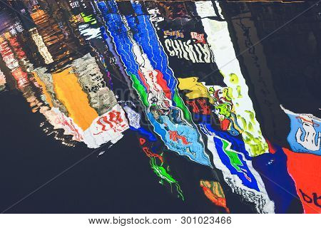 Osaka Light Neon Sign Dotonburi District Colourful Lighting Reflection Travel Japan Shopping Street