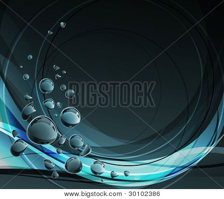 Sfondo di gocce d'acqua. Versione raster di illustrazione vettoriale.