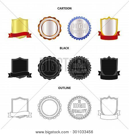Vector Illustration Of Emblem And Badge Logo. Set Of Emblem And Sticker Vector Icon For Stock.