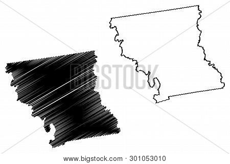 Anderson County, Texas (counties In Texas, United States Of America,usa, U.s., Us) Map Vector Illust