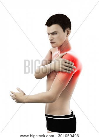 3d rendered medically accurate illustration of a painful elbow