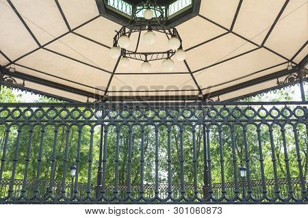 Park Bandstand Of Modernism Style. Brunete, Madrid, Spain