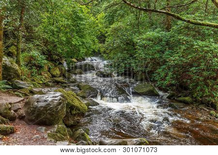 Torc Waterfall Is A 20 Metres High, 110 Metres Long Cascade Waterfall In County Kerry, Ireland.