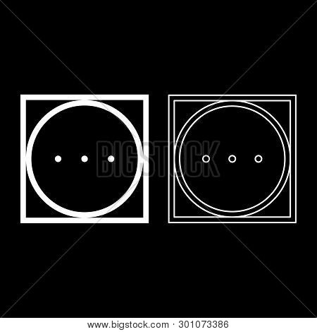 Drum Drying In Machine High Temperature Mode Clothes Care Symbols Washing Concept Laundry Sign Icon 
