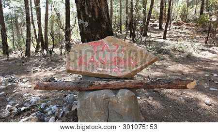 Signage Of Tazi Canyon In Manavgat, Antalya,turkey