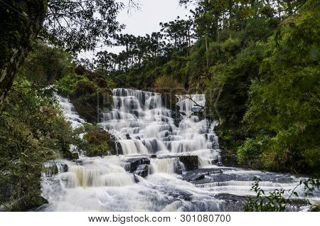 Beautiful View Of Caracol Waterfall (snail Waterfall) - Canela- Rio Grande Do Sul - Brazil