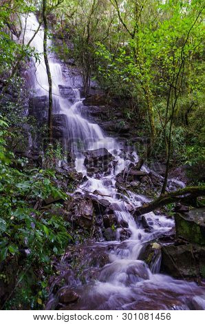 Beautiful View Of Caracol Waterfall (snail Waterfall) - Canela- Rio Grande Do Sul - Brazil