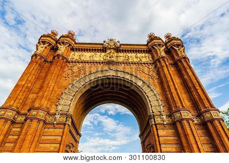 The Arc De Triomf Is A Triumphal Arch In The City Of Barcelona In Catalonia, Spain. Triumphal Arch I