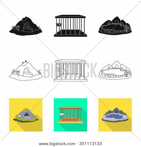 Vector Illustration Of Nature  And Fun  Icon. Set Of Nature  And Entertainment Vector Icon For Stock