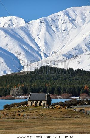 Kostel dobrého pastýře, Tekapo, Nový Zéland
