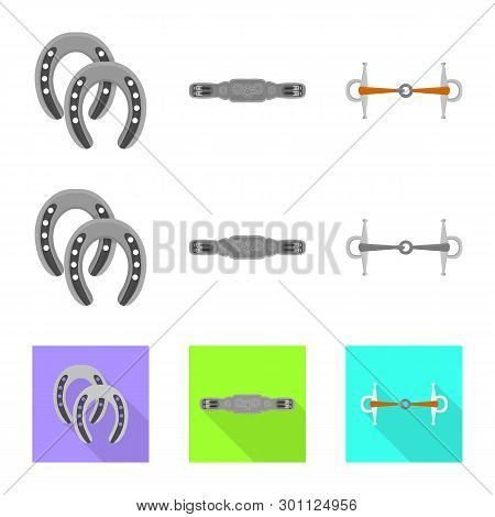 Isolated Object Of Equipment And Riding Icon. Set Of Equipment And Competition Vector Icon For Stock