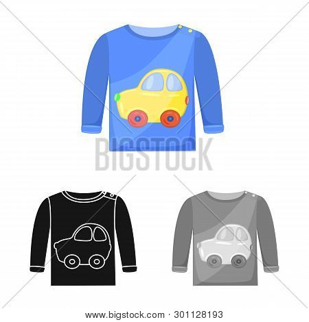 Vector Design Of Raglan And Waistcoat Icon. Collection Of Raglan And Boys Stock Symbol For Web.