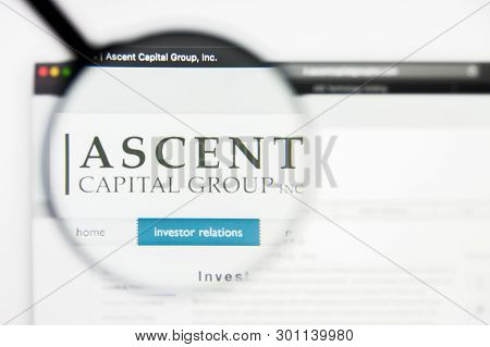 Richmond, Virginia, Usa - 9 May 2019: Illustrative Editorial Of Ascent Capital Group Inc Website Hom