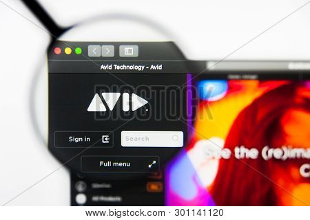 Richmond, Virginia, Usa - 9 May 2019: Illustrative Editorial Of Avid Technology Inc Website Homepage