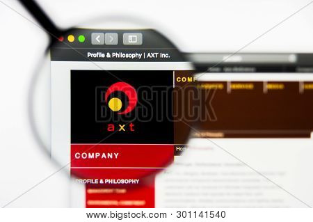 Richmond, Virginia, Usa - 9 May 2019: Illustrative Editorial Of Axt Inc Website Homepage. Axt Inc Lo