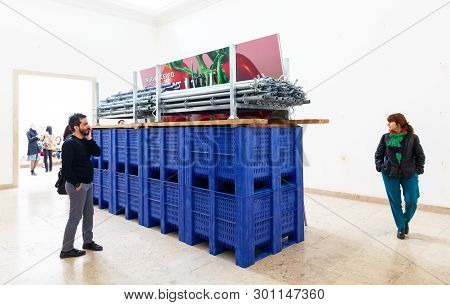 Venice, Italy - May 08: The German Pavilion At The 58th International Art Exhibition Of Venice Bienn