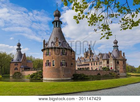 Ooidonk Castle in Belgium - architecture background