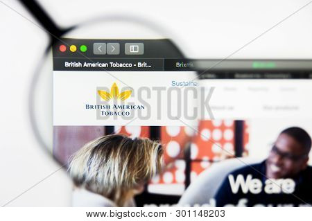 Richmond, Virginia, Usa - 9 May 2019: Illustrative Editorial Of British American Tobacco Plc Website
