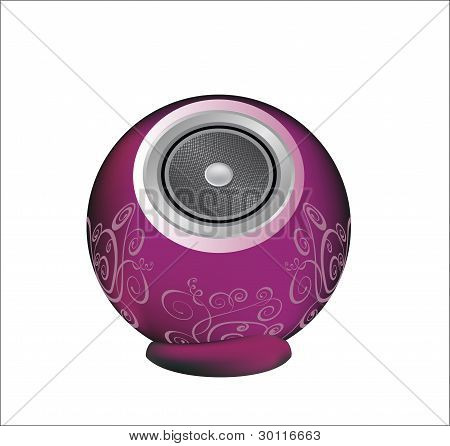 altoparlante audio rosa scuro