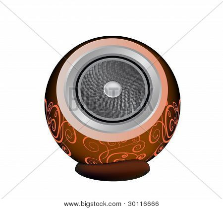 altoparlante audio arancione scuro