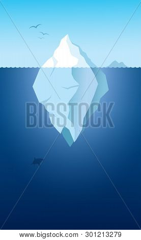 Iceberg Background - Vector Illustration - Vector
