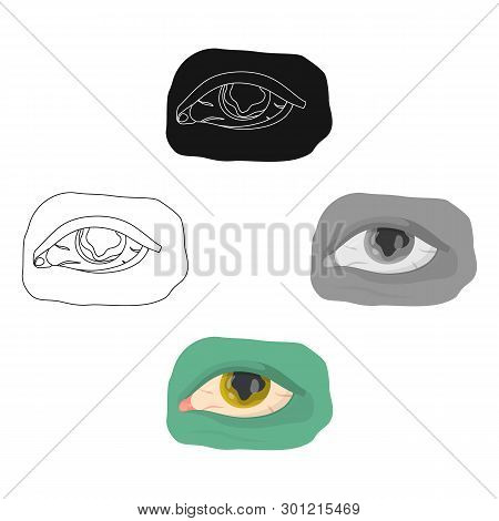 Eye Single Icon In Cartoon, Black Style.eye, Vector Symbol Stock Illustration Web.
