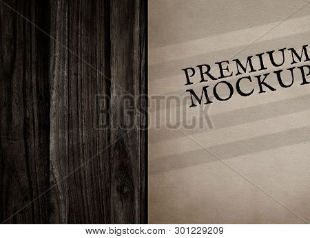 Vintage brown paper textured mockup