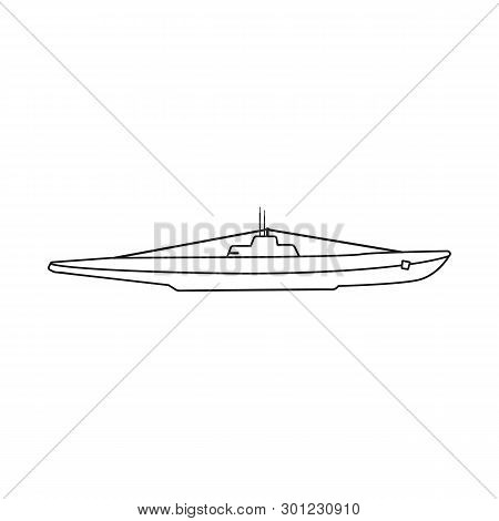 Vector Design Of Boat And Navy Sign. Set Of Boat And Deep   Vector Icon For Stock.